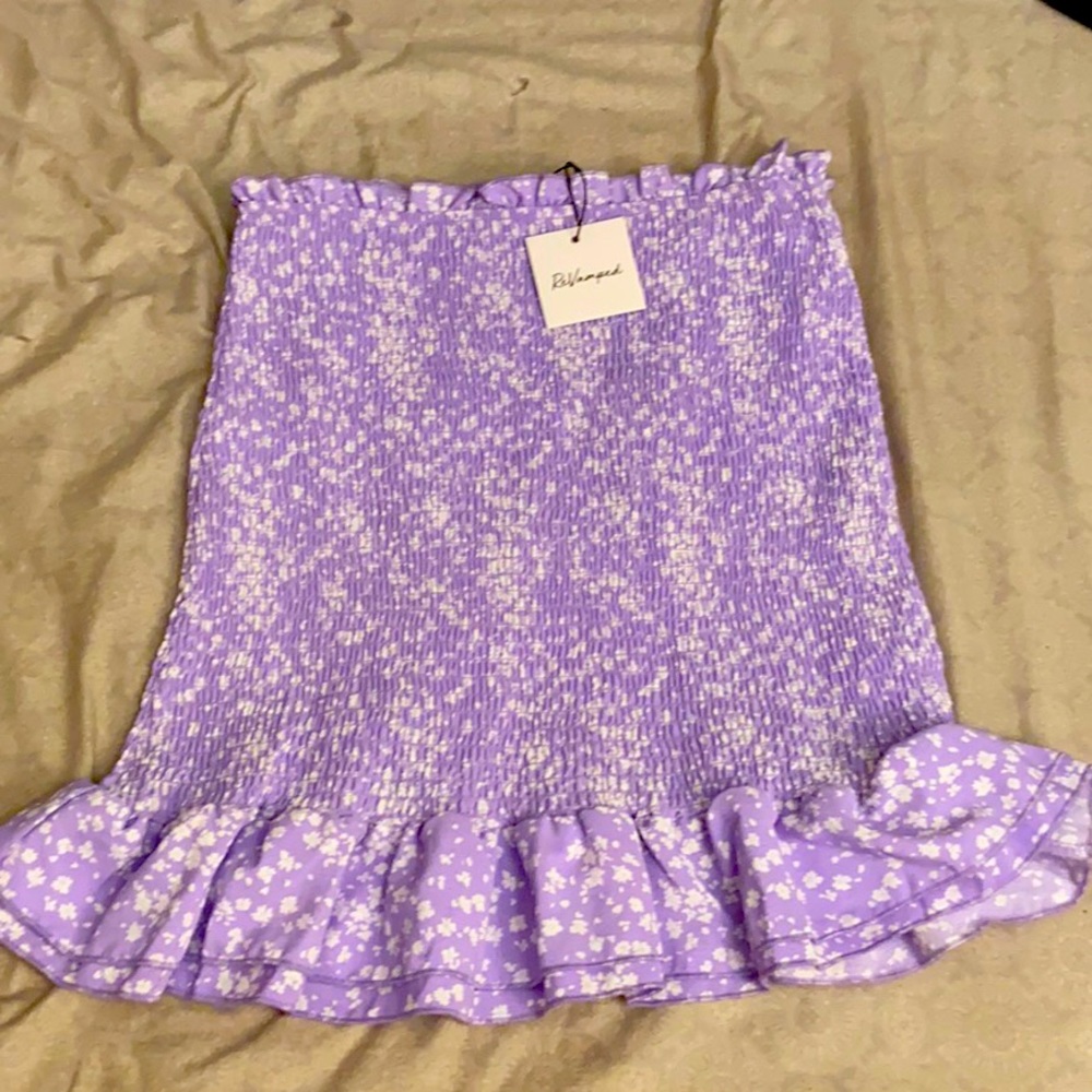 Cute light purple floral skirt